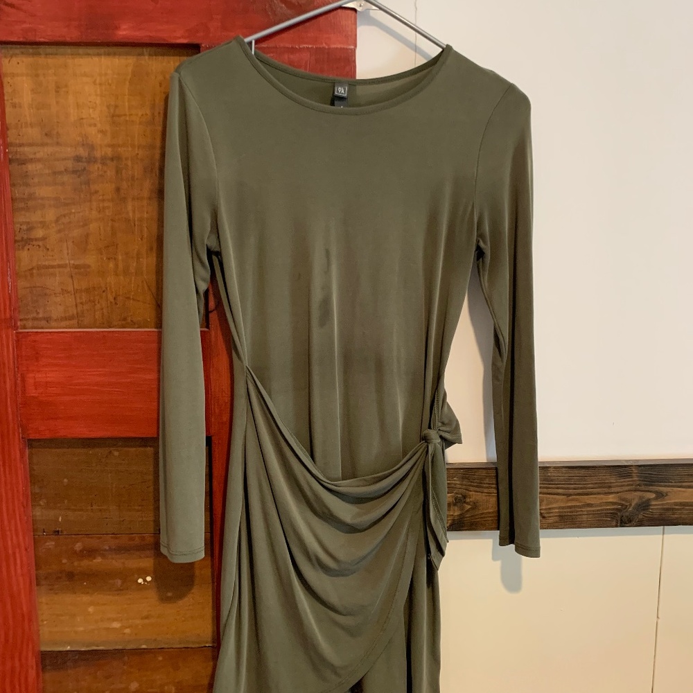 Army Green Wrap Dress